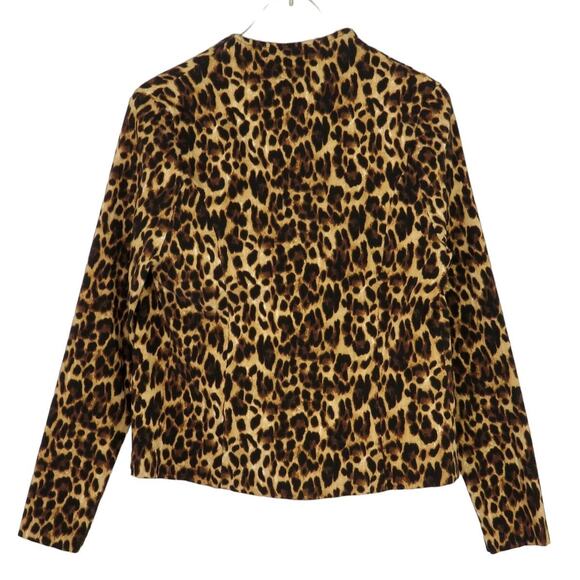 Madrag Y2k Leopard Open Print Blazer Lightweight Jacket Small Animal Print - Picture 3 of 4